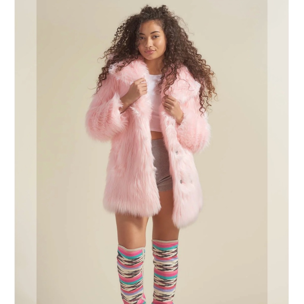 Spirithoods Flamingo Wolf Faux Fur Coat